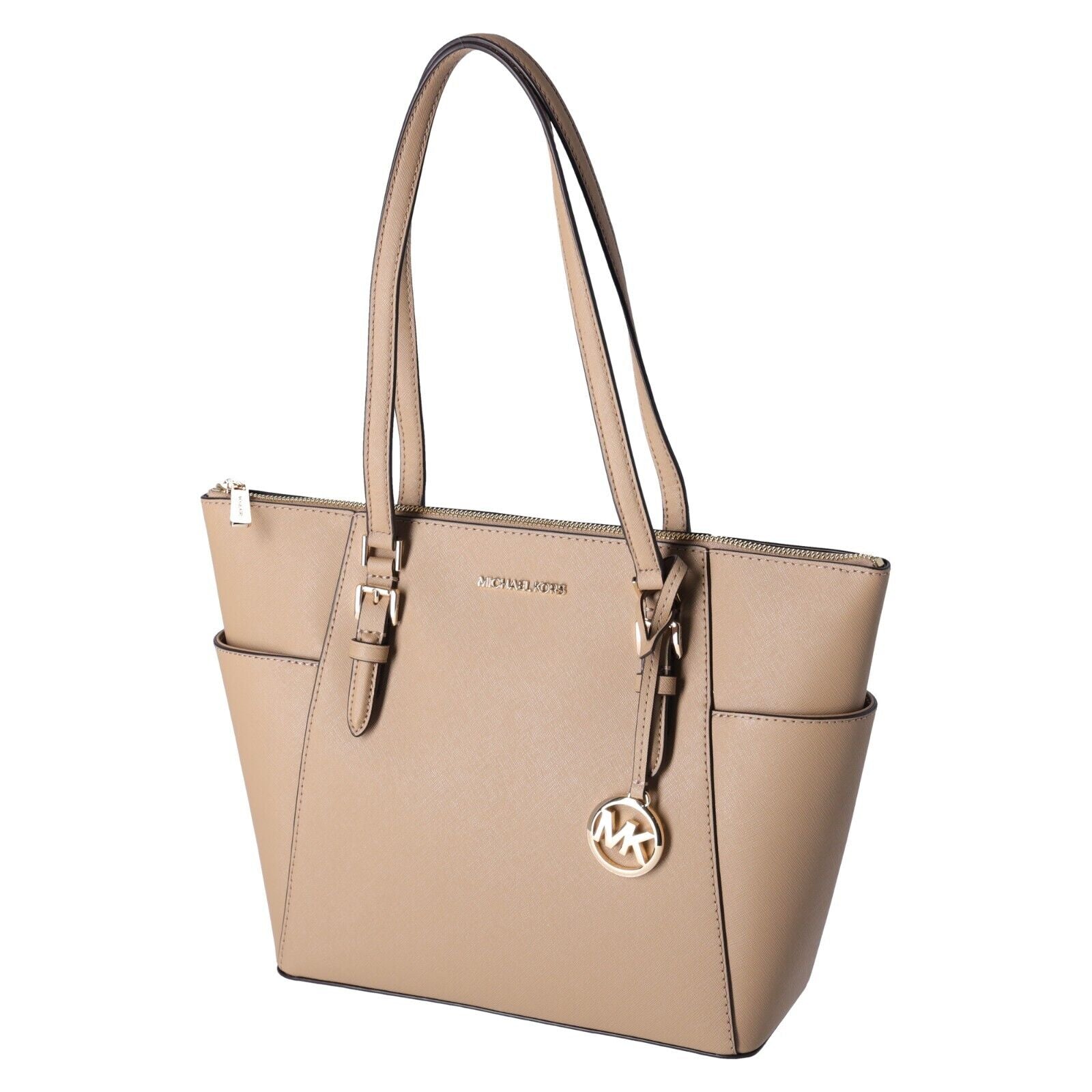 Michael Kors Charlotte Top Zip Tote MK Signature Shoulder Bag